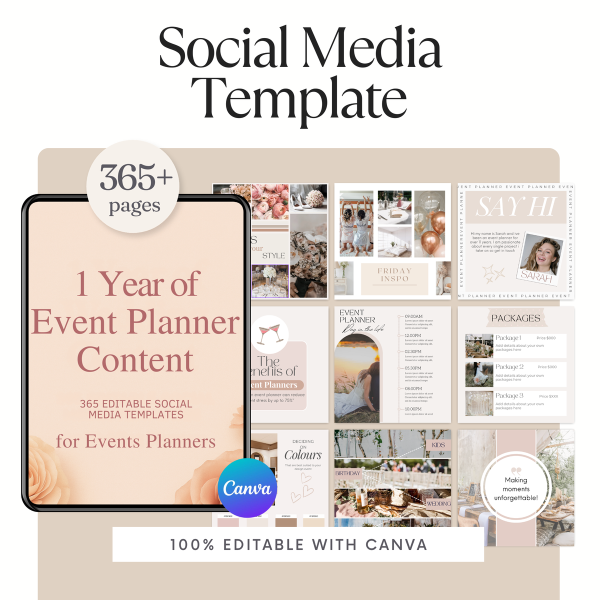 Social Media Template for 365 Days